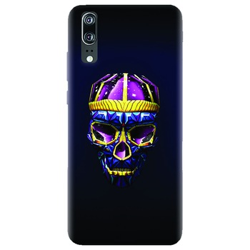 Husa silicon pentru Huawei P20, Colorfull Skull Husa silicon pentru Huawei P20, Colorfull Skull