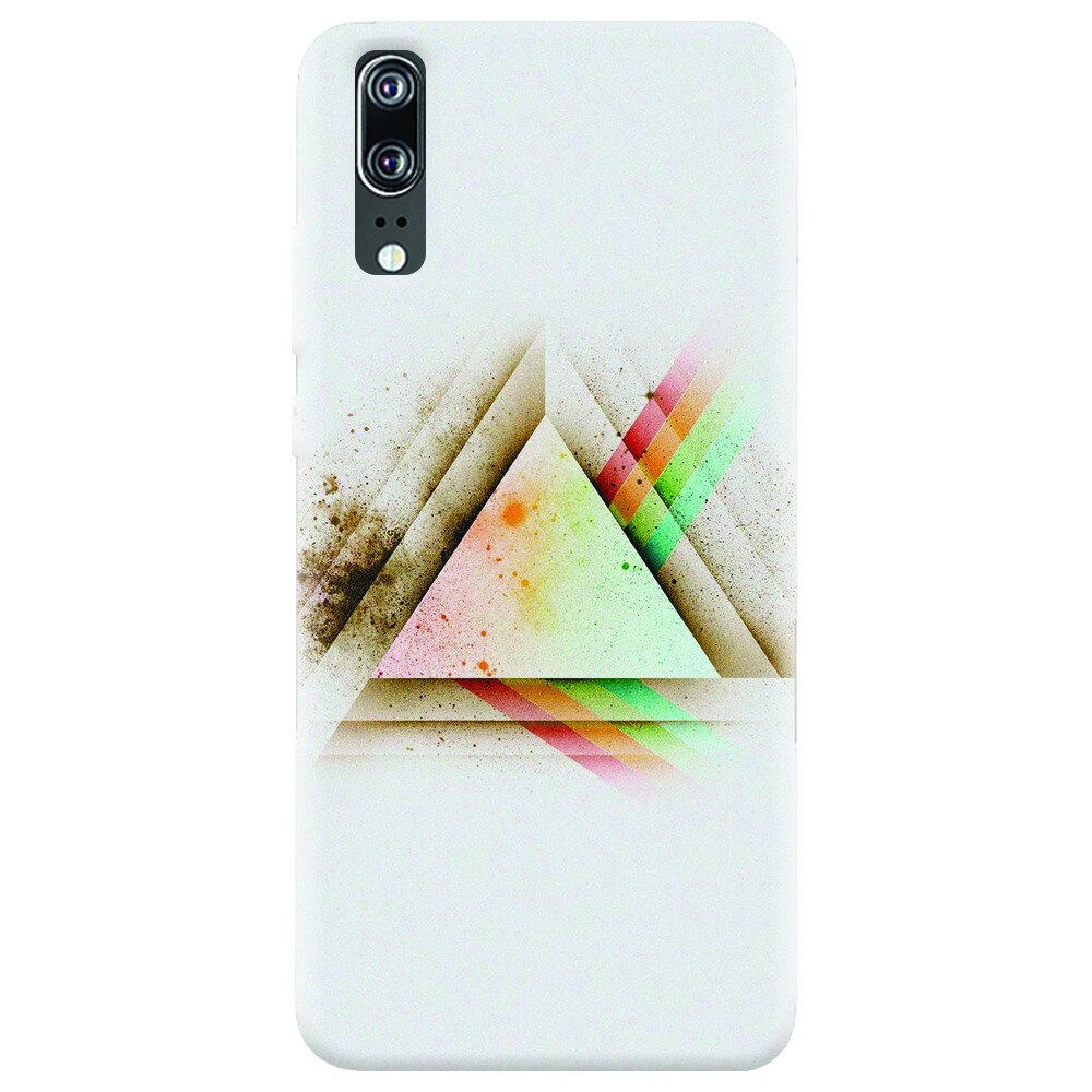 Husa silicon pentru Huawei P20, Abstract Grunge Light Triangle