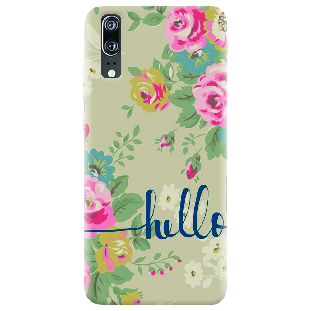 Husa silicon pentru Huawei P20, Cute Flower Phone