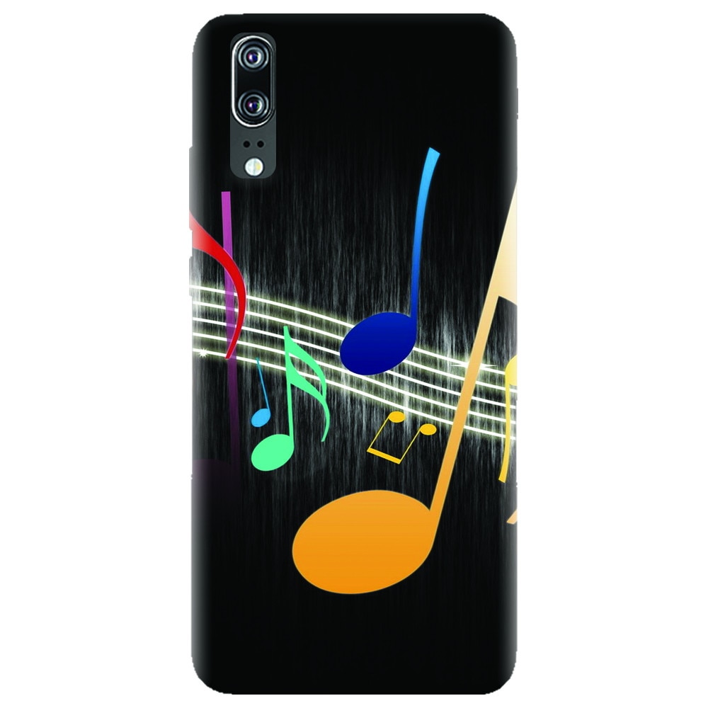 Husa silicon pentru Huawei P20, Colorful Music