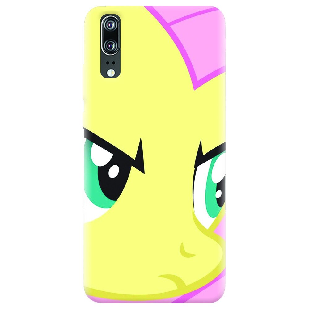 Husa silicon pentru Huawei P20, Close Up Fluttershy My Little Pony Friendship Is Magic