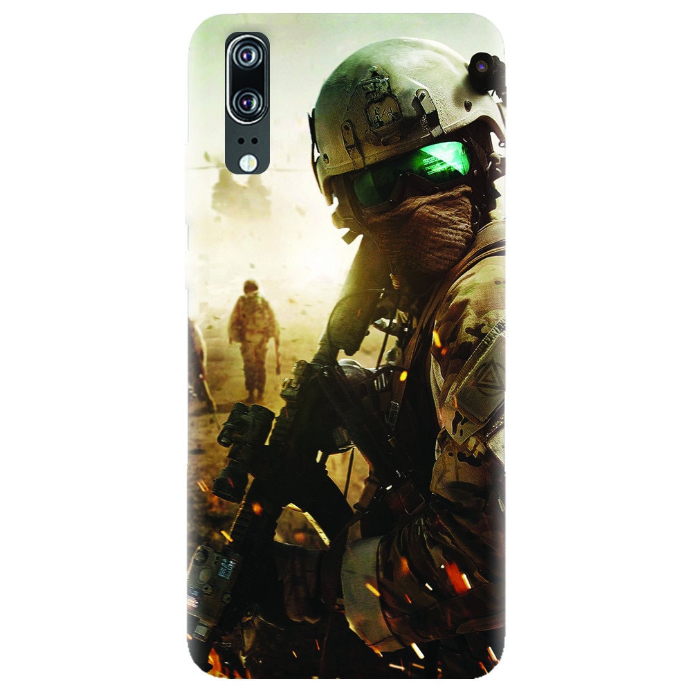 Husa silicon pentru Huawei P20, Battlefield