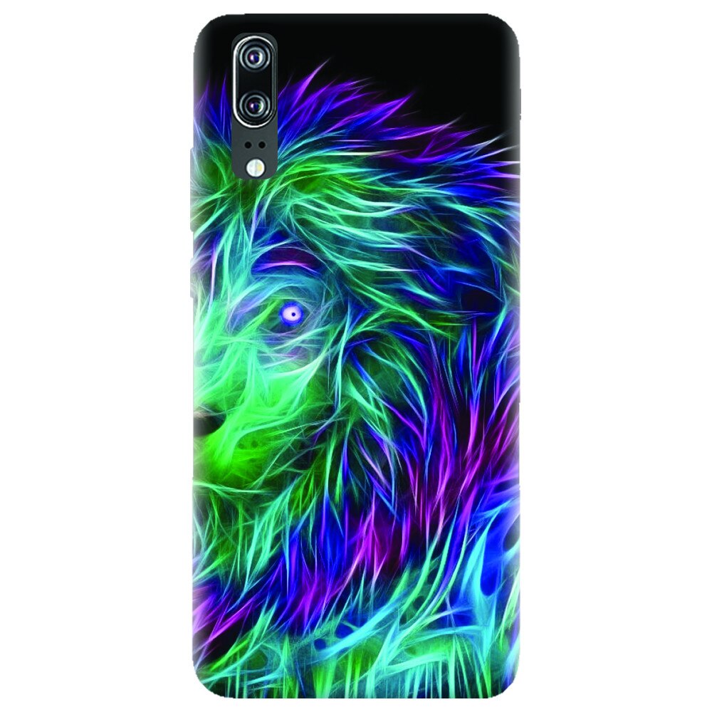 Husa silicon pentru Huawei P20, Abstract Lion 002