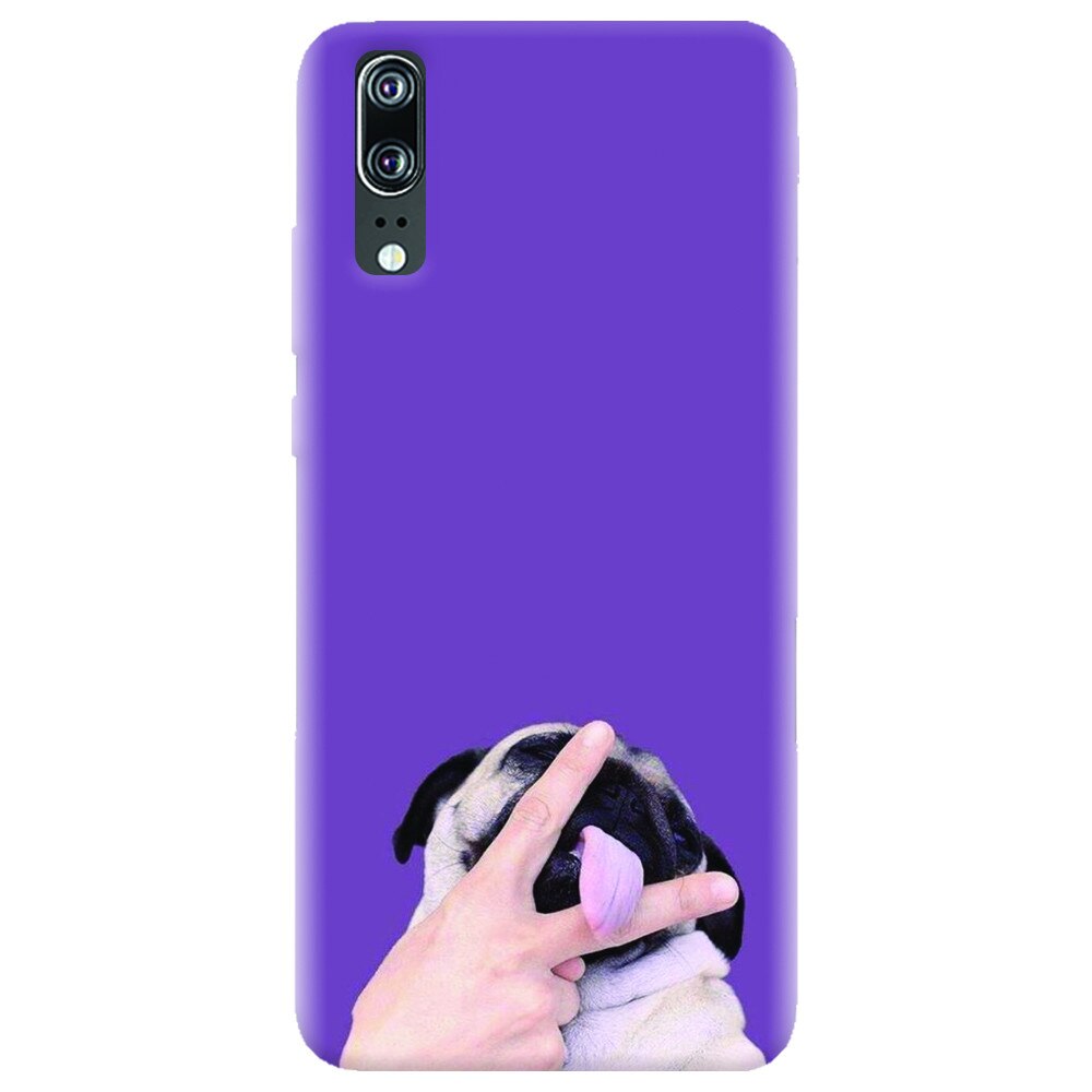 Husa silicon pentru Huawei P20, Cute Dog 2