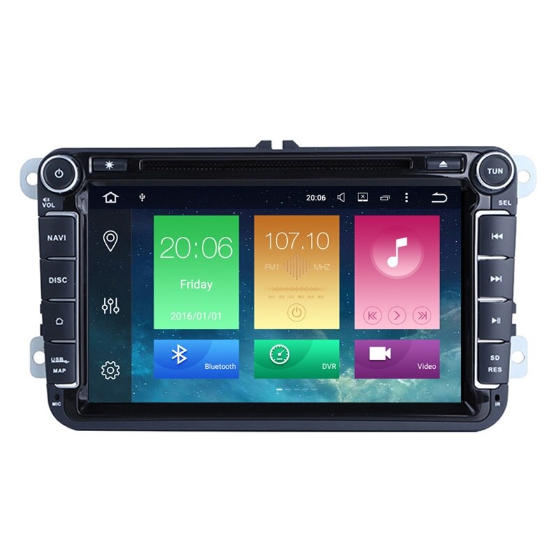 Navigatie DVD Auto 2DIN Volkswagen Passat, Golf, Polo, Caddy, Sharan, Tiguan,  Touran, Android 8.0, 4GB RAM, 32GB ROM, Bluetooth, Wifi, GPS, Touchscreen  7, AUX, USB, 4x45W 