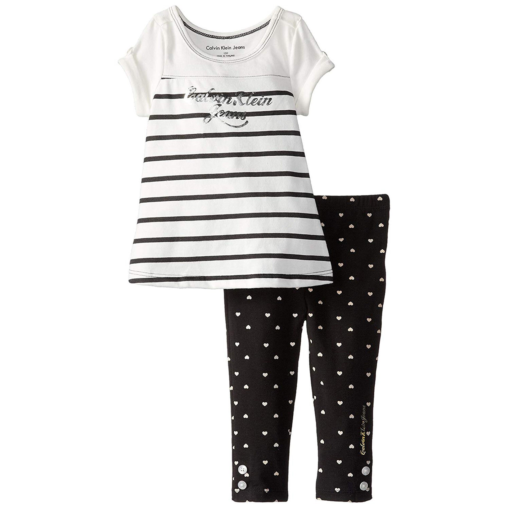 Set Bluza + Pantaloni Black, Calvin Klein Jeans, Fete 24 luni