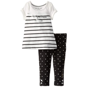 Set Bluza + Pantaloni Black, Calvin Klein Jeans, Fete 24 luni Set Bluza + Pantaloni Black, Calvin Klein Jeans, Fete 24 luni