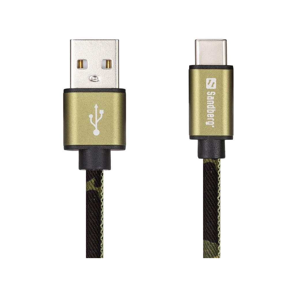 Cablu USB-C Sandberg, 1m, Camuflaj