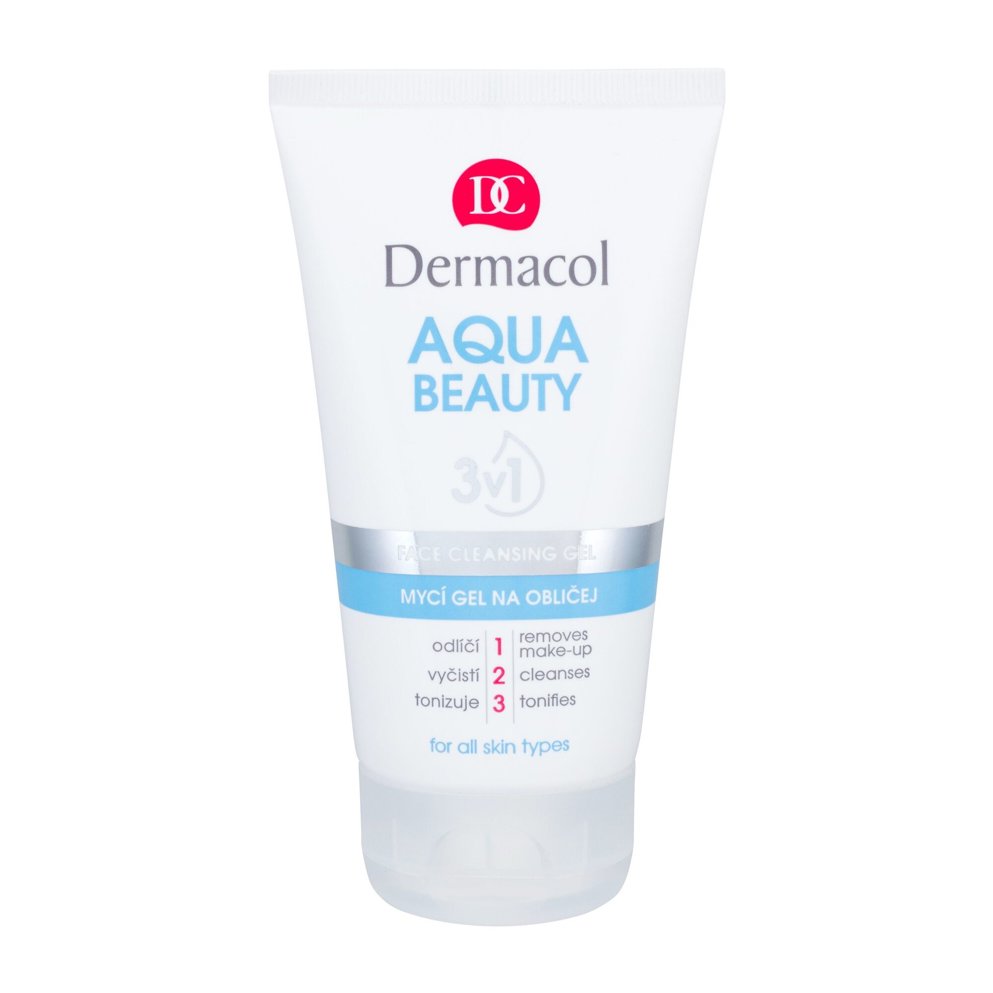 Gel curatare fata Dermacol, Aqua Beauty Cleansing Gel 3in1, 150ml