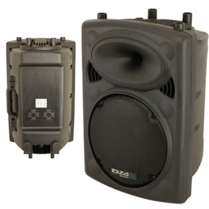 Тонколона Ibiza, Sound Pasive Professional Audio Speaker, 8 ohm impedance, RMS power 200 W, PMPO power 500 W, Sensitive 97 +/- 3 dB, 50 Hz - 20 kHz, Black