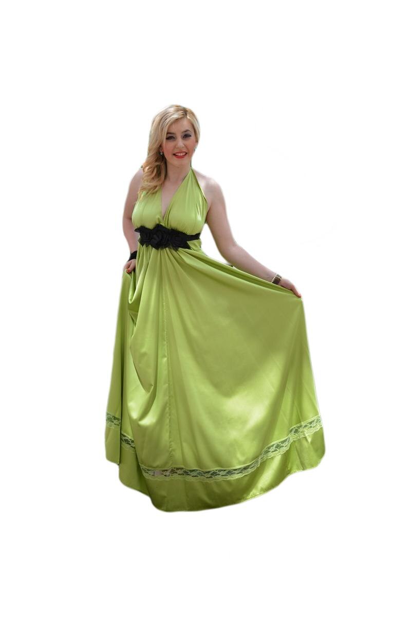 Rochie de seara lunga, feminina,D&J Exclusive, Verde