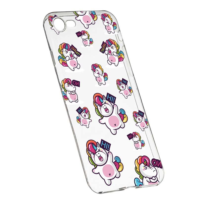 Husa Silicon, Transparent, Slim, Fat Unicorn, Apple iPhone 6 / 6S