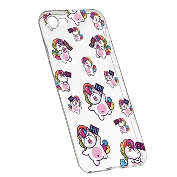 Husa Silicon, Transparent, Slim, Fat Unicorn, Apple iPhone 6 / 6S Husa Silicon, Transparent, Slim, Fat Unicorn, Apple iPhone 6 / 6S