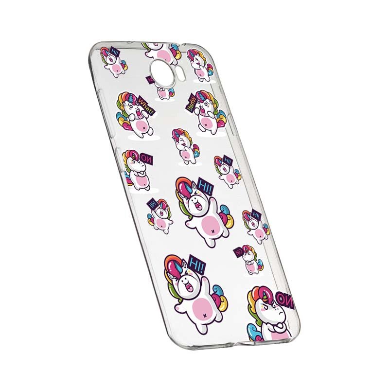 Husa Silicon, Transparent, Slim, Fat Unicorn, Huawei Y7 / Enjoy 7 Plus / Nova Lite Plus 2017