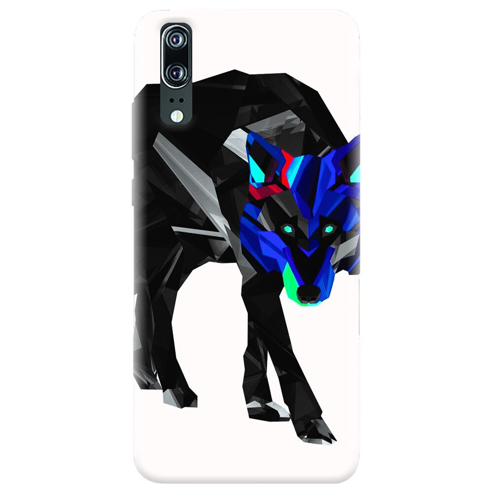 Husa silicon pentru Huawei P20, Abstract Wolf