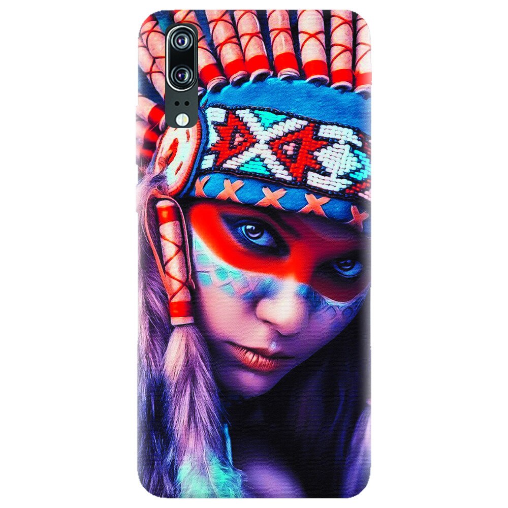 Husa silicon pentru Huawei P20, Attractive Girl Model