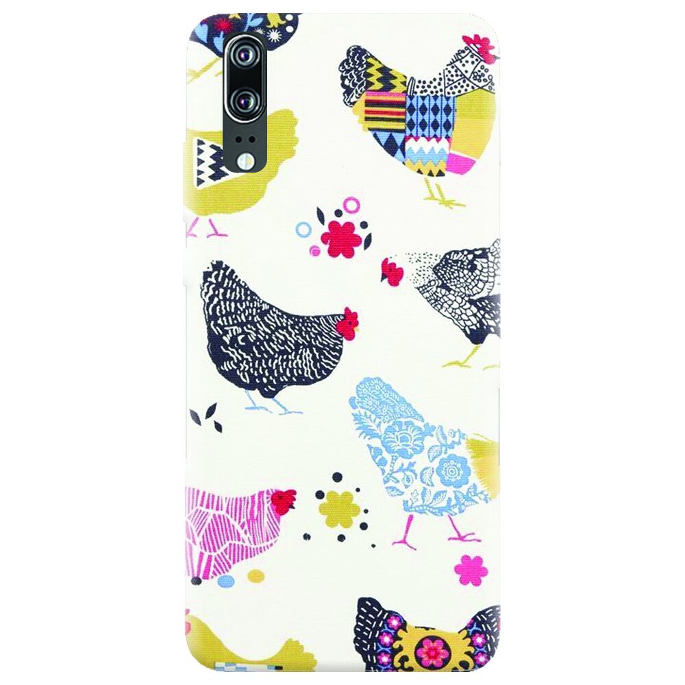 Husa silicon pentru Huawei P20, Chickens