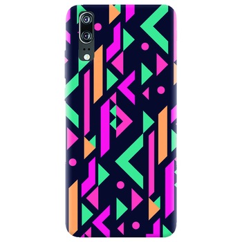 Husa silicon pentru Huawei P20, Alien Geometrics Husa silicon pentru Huawei P20, Alien Geometrics
