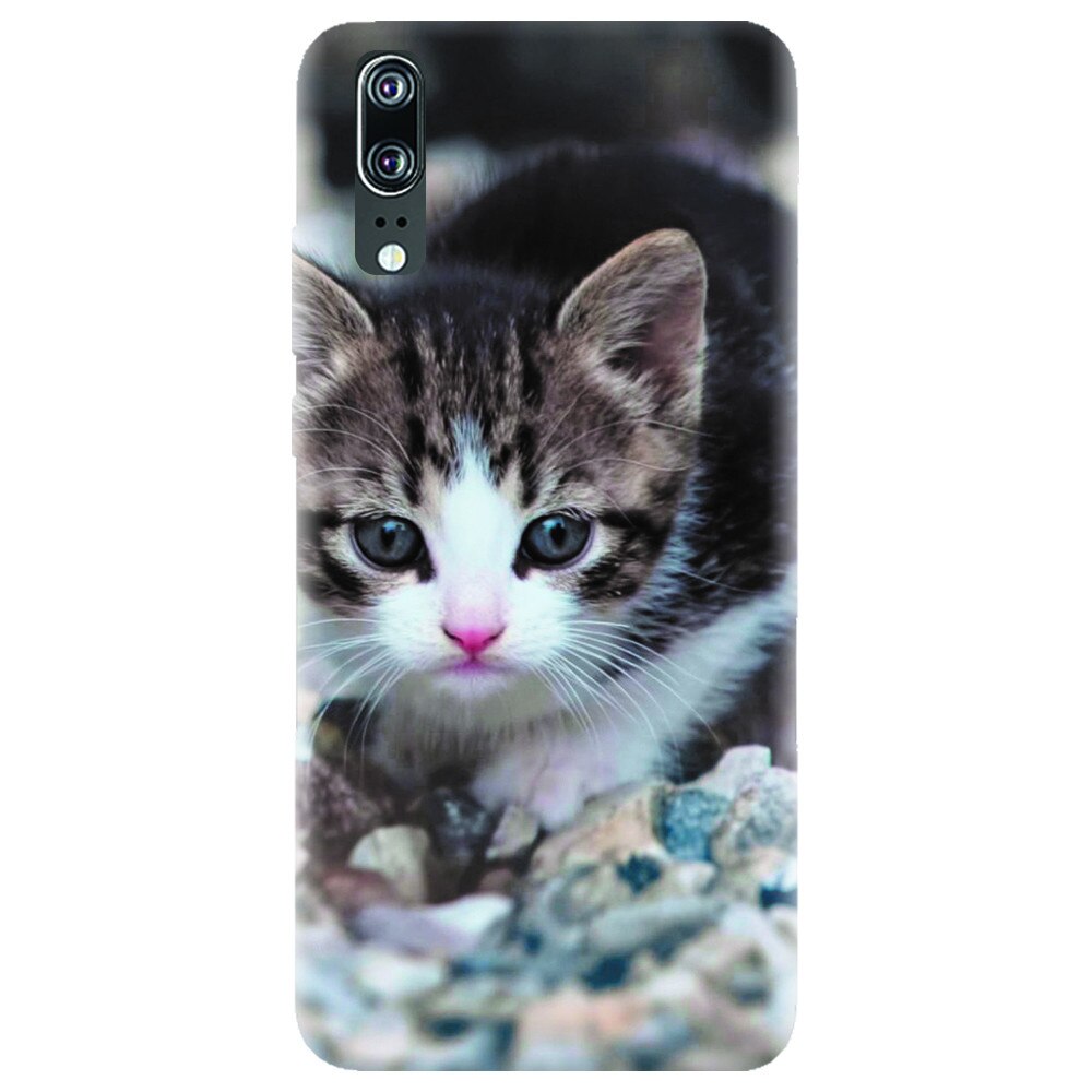 Husa silicon pentru Huawei P20, Animal Cat