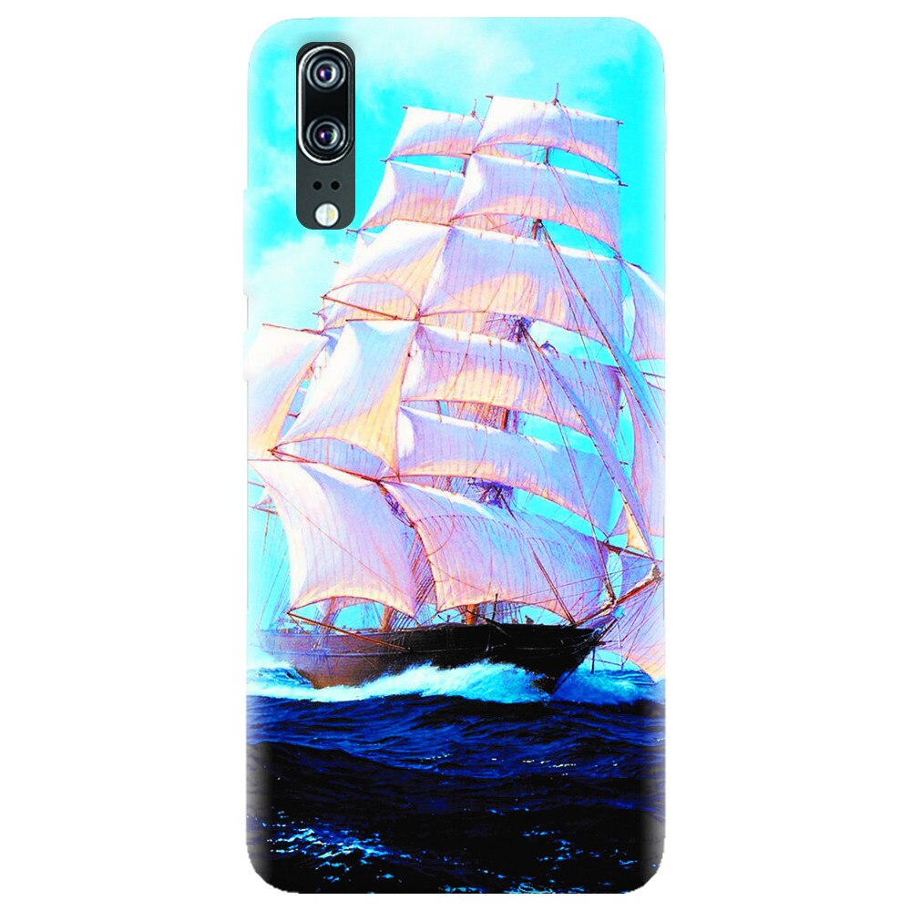 Husa silicon pentru Huawei P20, Attractive Art Of Ships