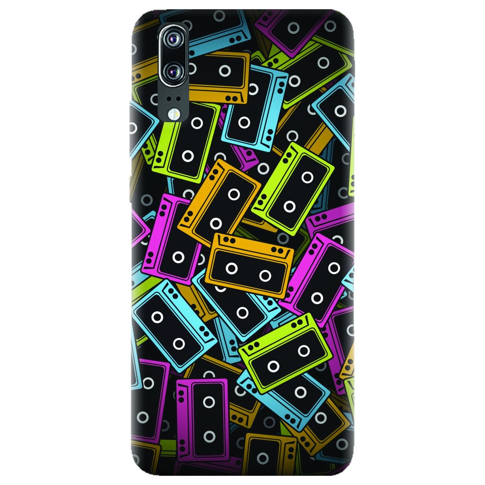Husa silicon pentru Huawei P20, Audio Cassette Color Vector