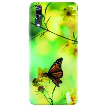 Husa silicon pentru Huawei P20, Butterfly Husa silicon pentru Huawei P20, Butterfly