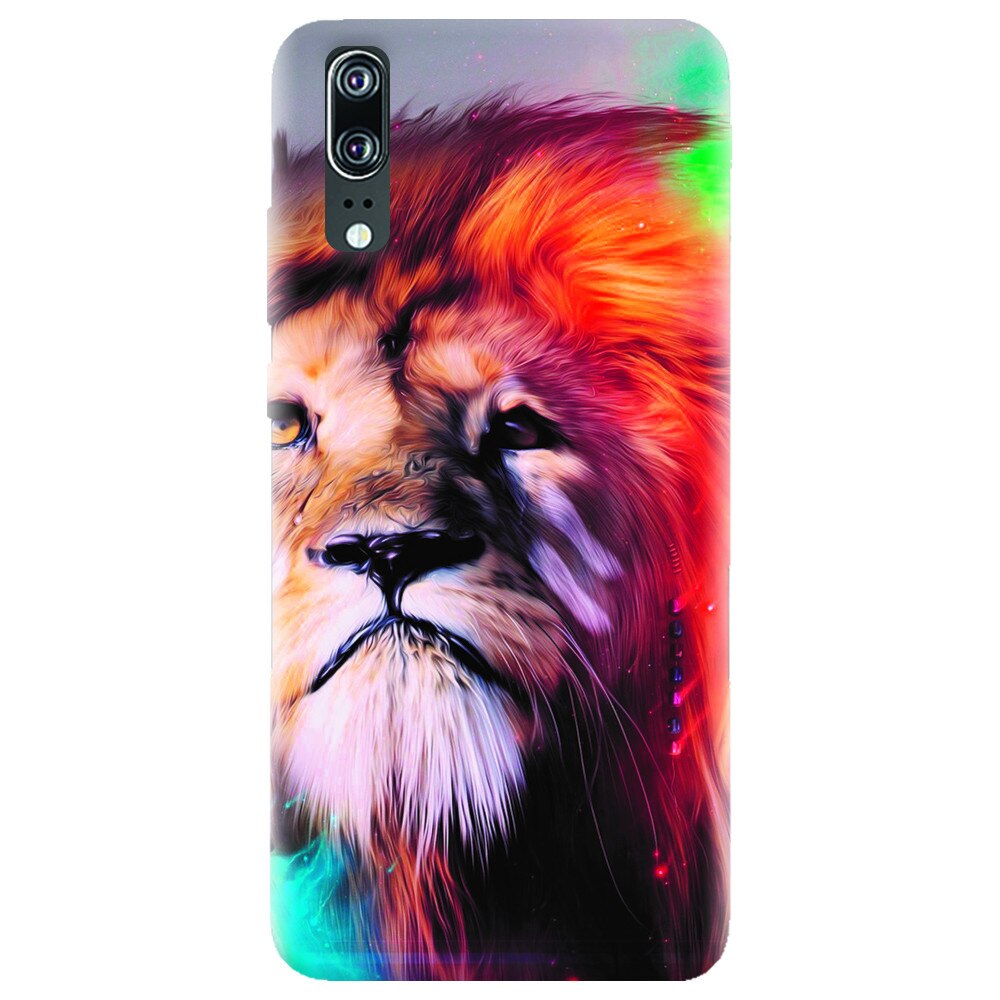 Husa silicon pentru Huawei P20, Awesome Art Of Lion