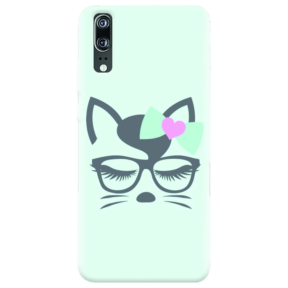Husa silicon pentru Huawei P20, Angel Cat