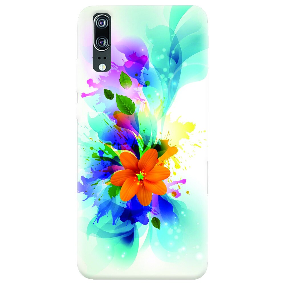 Husa silicon pentru Huawei P20, Flower 011