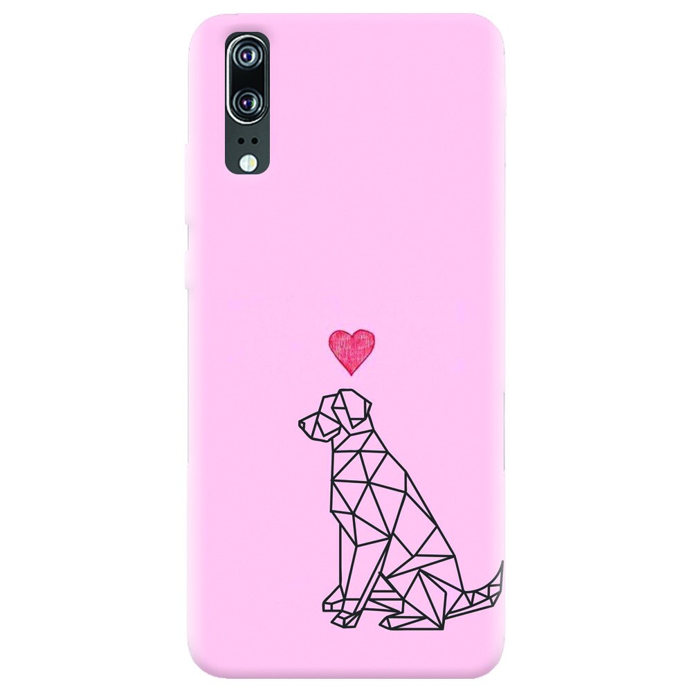 Husa silicon pentru Huawei P20, Love Dog
