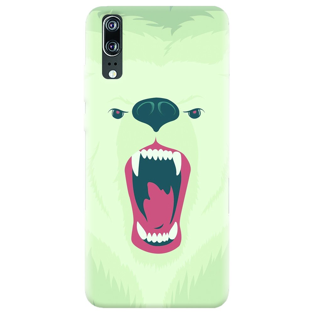 Husa silicon pentru Huawei P20, Fierce Polar Bear Winter