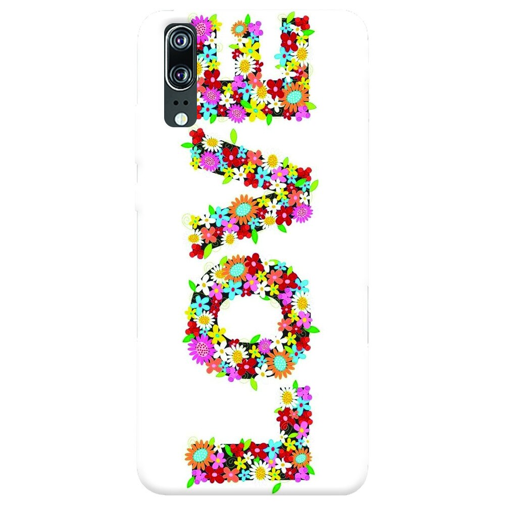 Husa silicon pentru Huawei P20, Love Made By Flowers