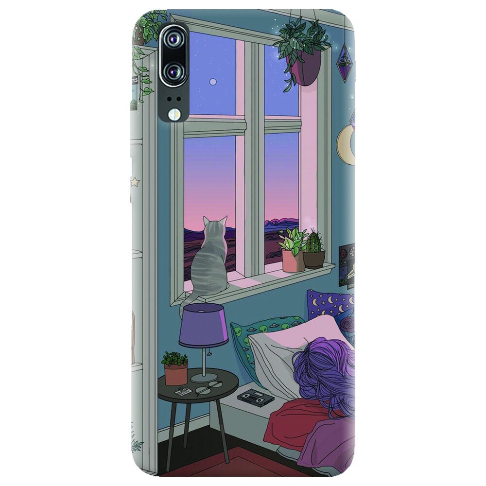 Husa silicon pentru Huawei P20, Girl Room