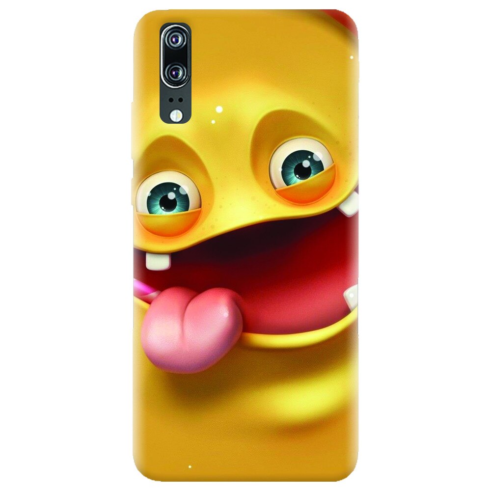 Husa silicon pentru Huawei P20, Cute Monster
