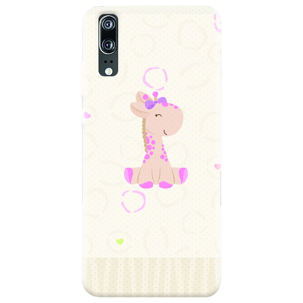 Husa silicon pentru Huawei P20, Giraffe Cute