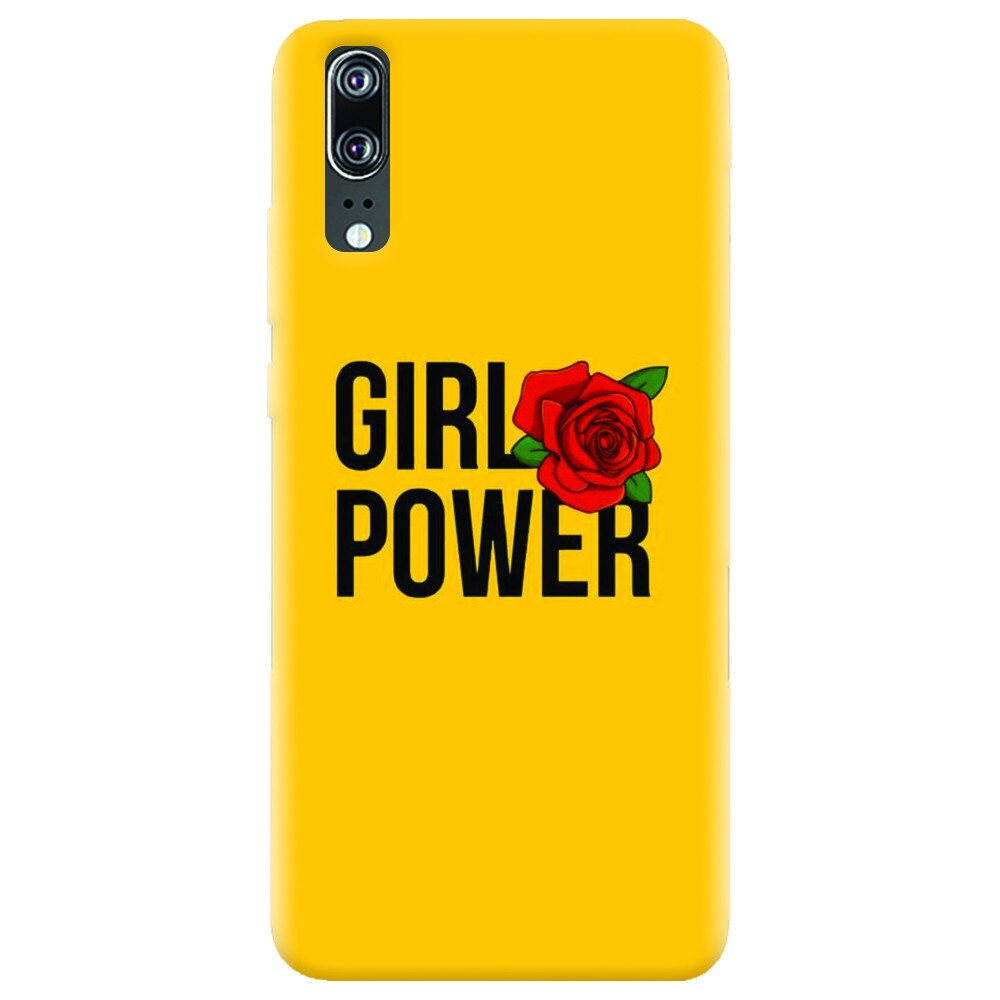 Husa silicon pentru Huawei P20, Girl Power