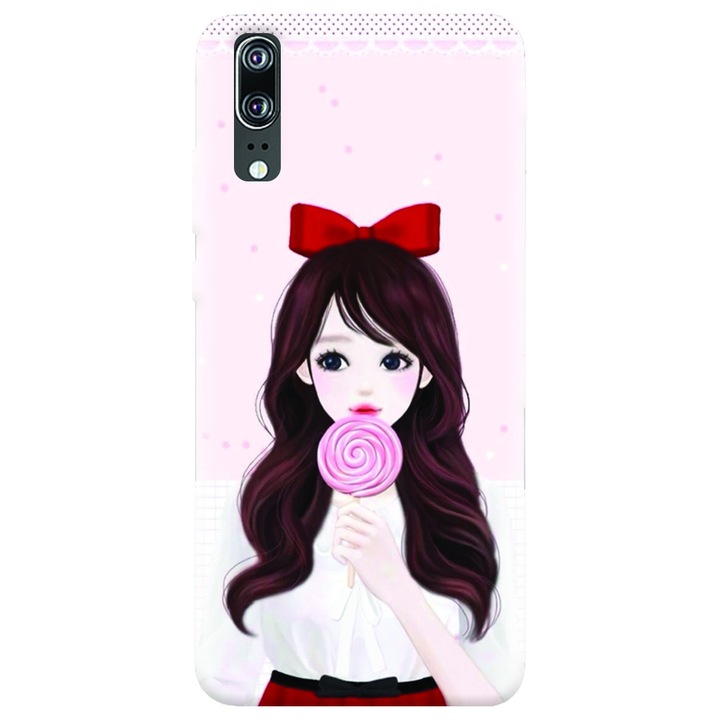 Husa din silicon compatibila cu Huawei P20, Girly 001