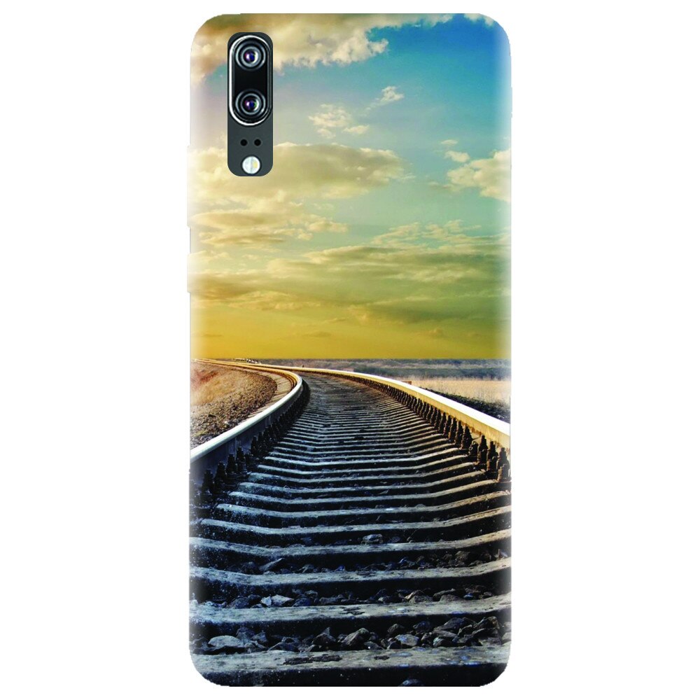 Husa silicon pentru Huawei P20, Railroad Horizon
