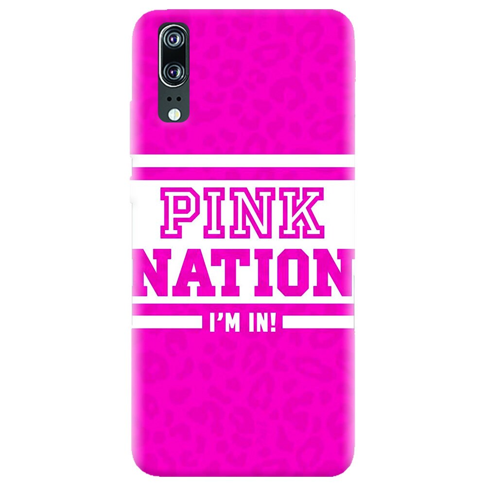Husa silicon pentru Huawei P20, Pink Nation