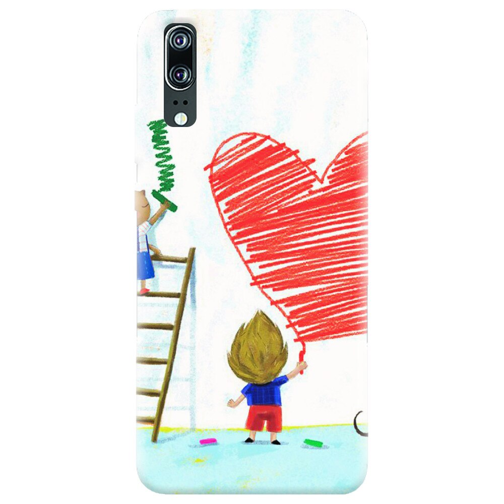 Husa silicon pentru Huawei P20, I Love You Creatures