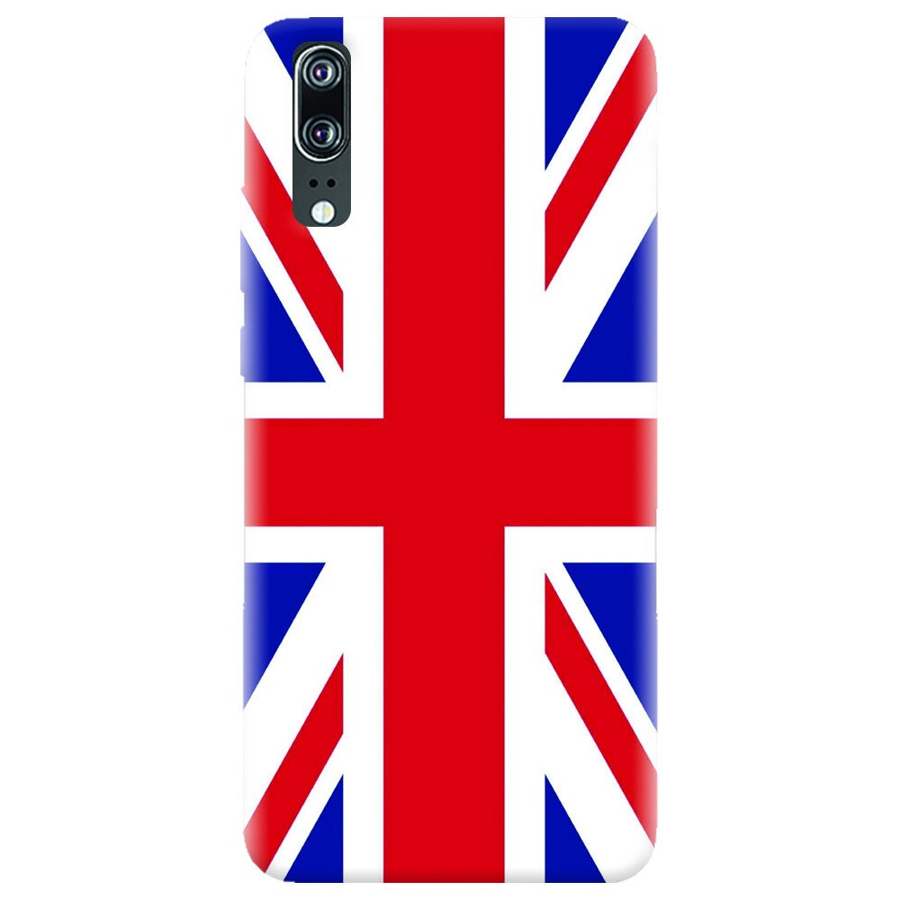 Husa silicon pentru Huawei P20, UK Flag Illustration
