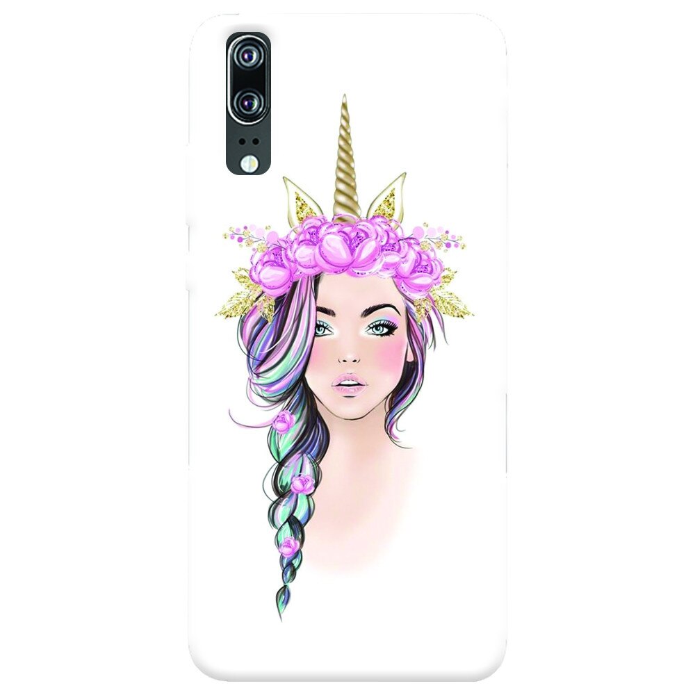 Husa silicon pentru Huawei P20, Unicorn Girl
