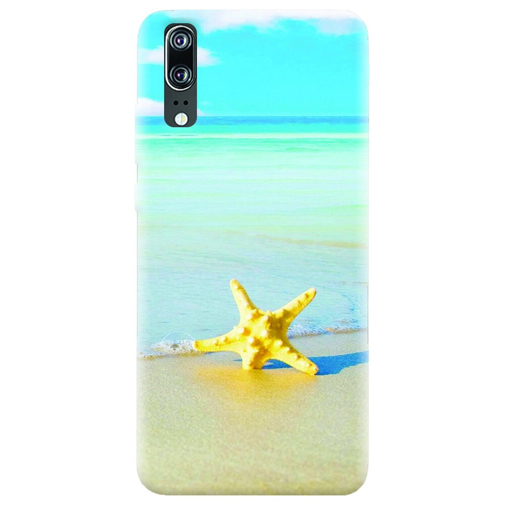 Husa silicon pentru Huawei P20, Starfish Beach