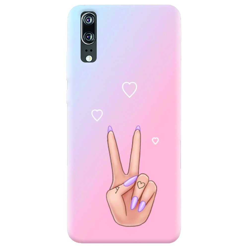 Husa silicon pentru Huawei P20, Victory Love