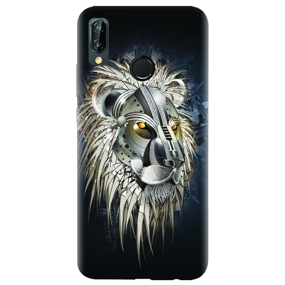 Husa silicon pentru Huawei P20 Lite, Abstract Lion 001