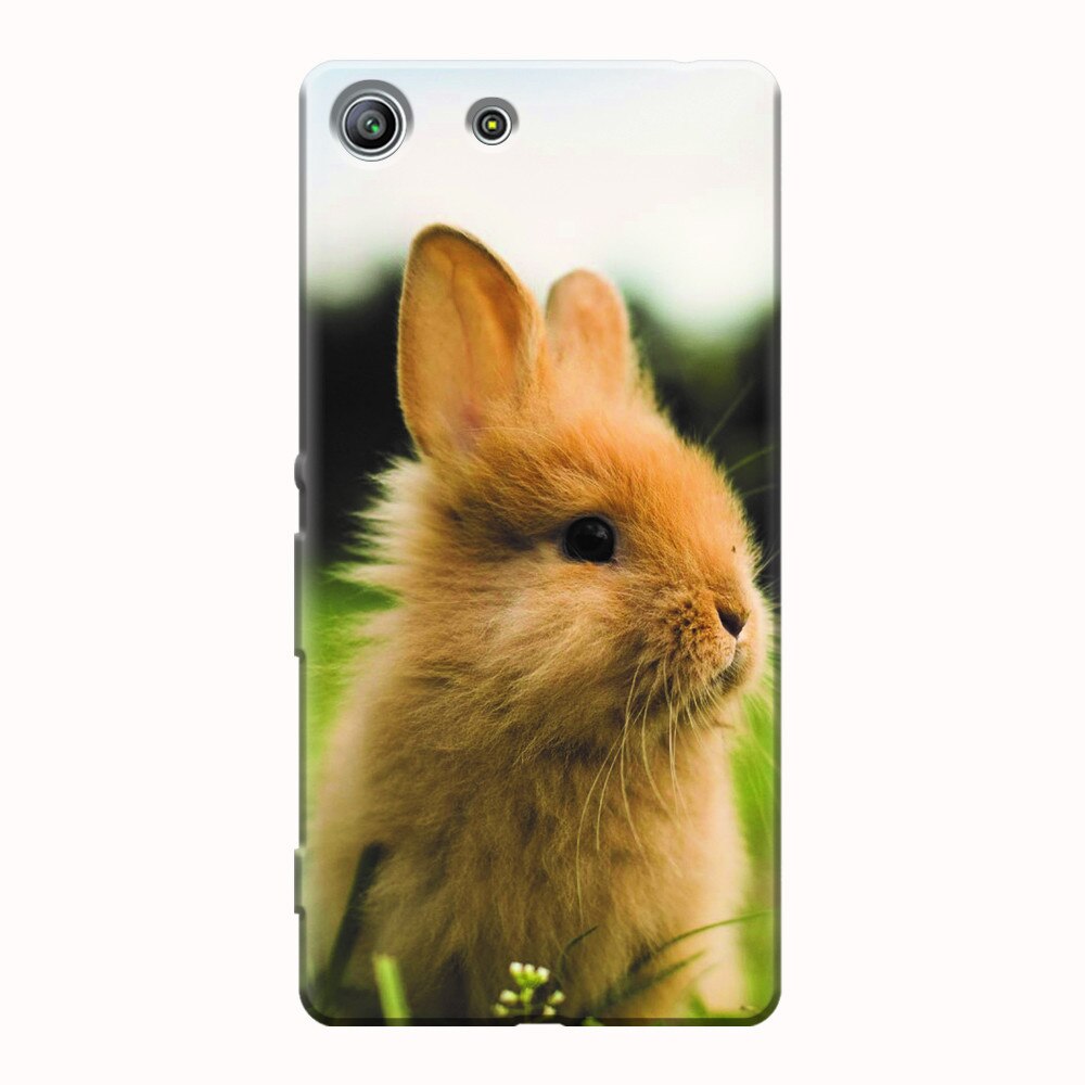 Husa silicon pentru Sony Xperia M5, Cute Rabbit In Grass