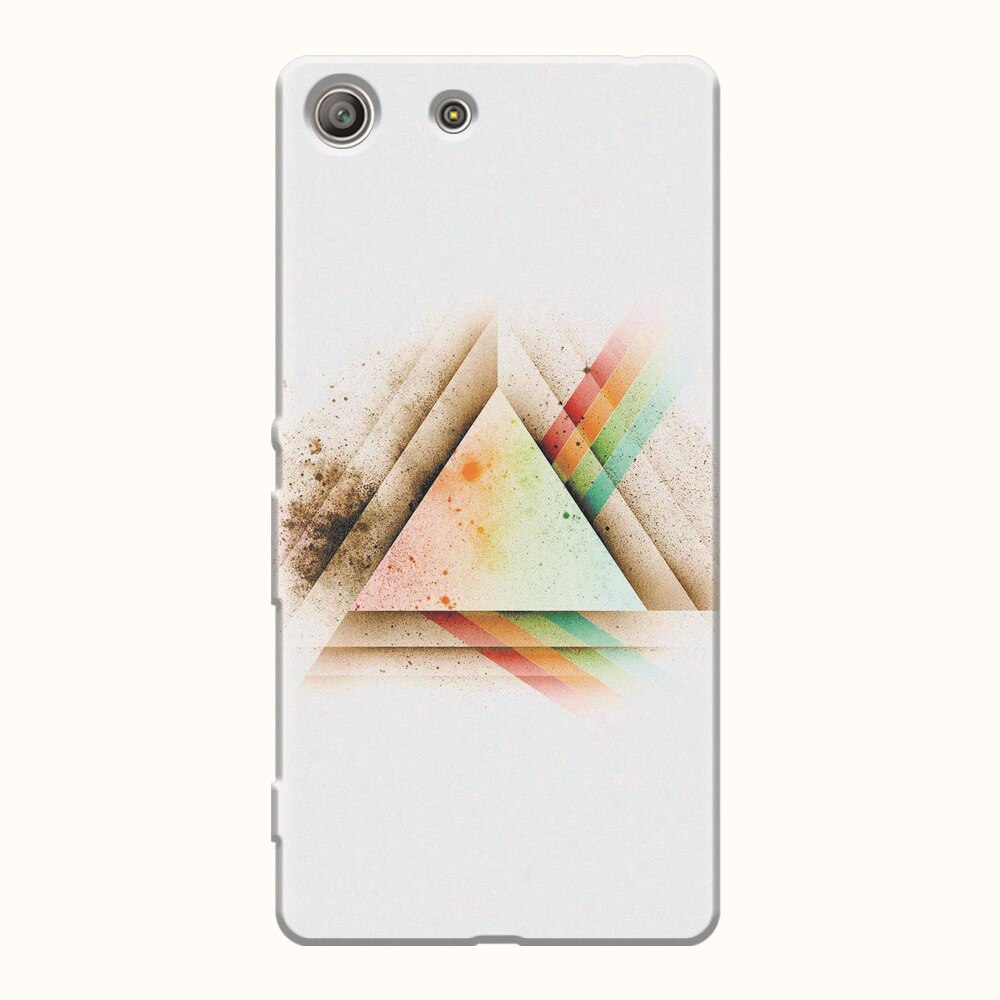 Husa silicon pentru Sony Xperia M5, Abstract Grunge Light Triangle