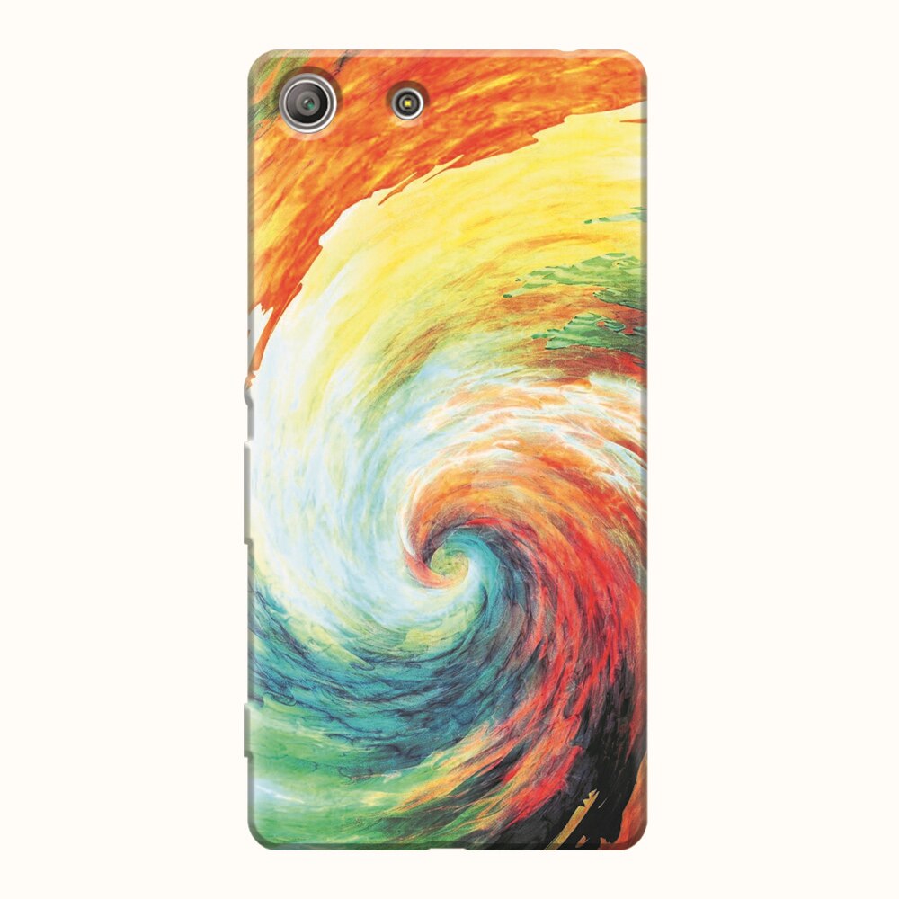 Husa silicon pentru Sony Xperia M5, Big Wave Painting