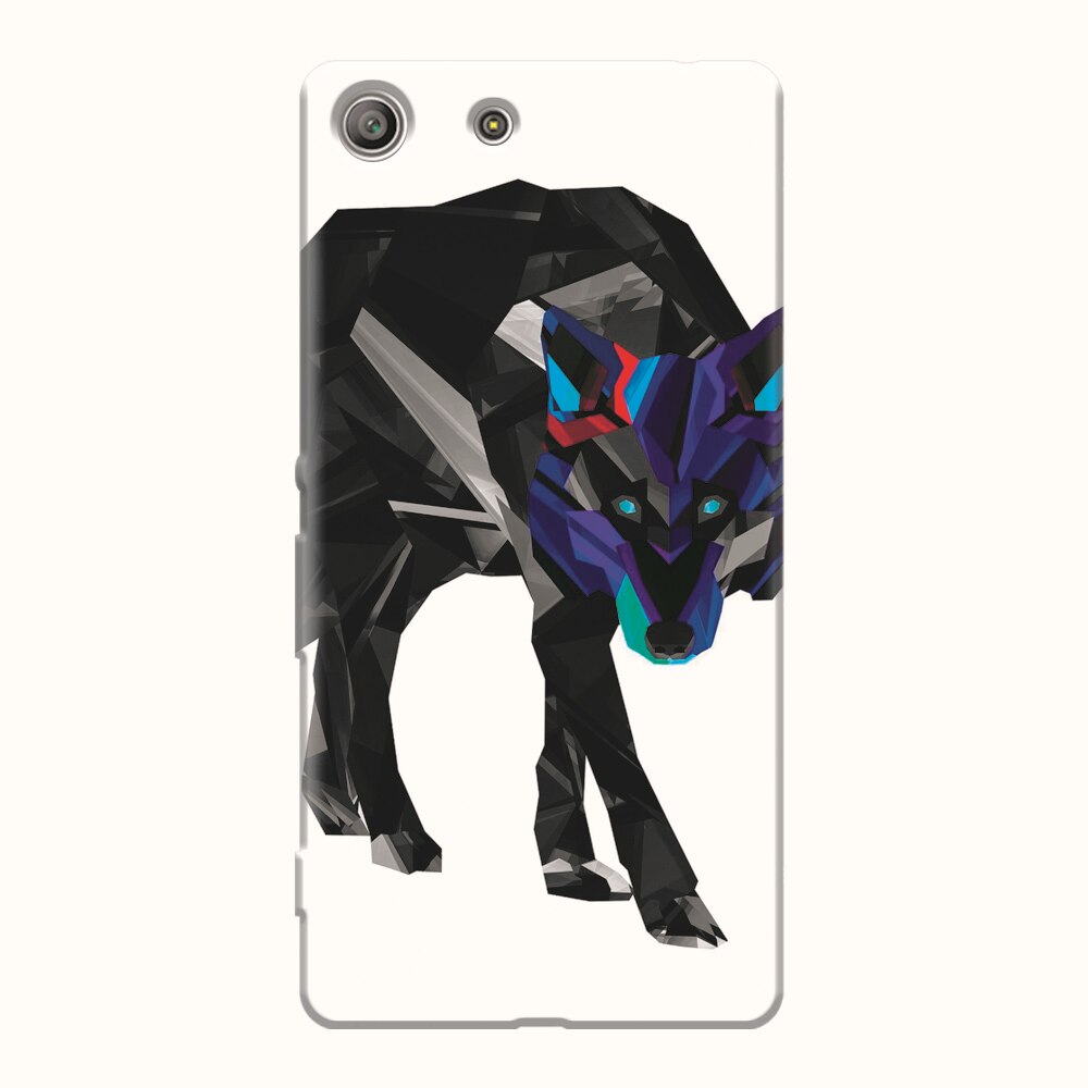 Husa silicon pentru Sony Xperia M5, Abstract Wolf