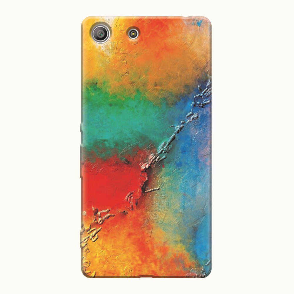 Husa silicon pentru Sony Xperia M5, Colorful Wall Paint Texture